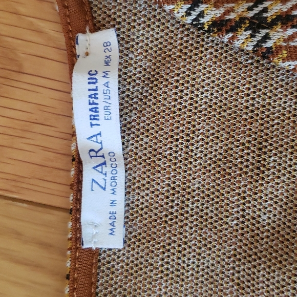 ZARA Brown Houndstooth Romper - Picture 6 of 10